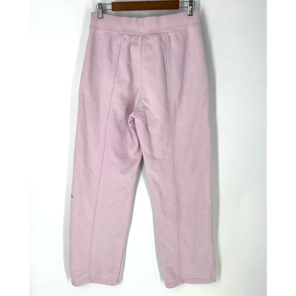 Alo High Waist Offline Straight Leg Sweatpants Pink Medium - Picture 3 of 11